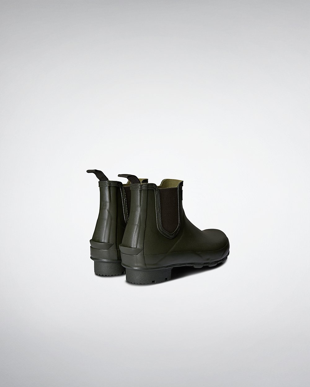 Mens Hunter Chelsea Boots Dark Olive - Norris Field - 7812639-XI